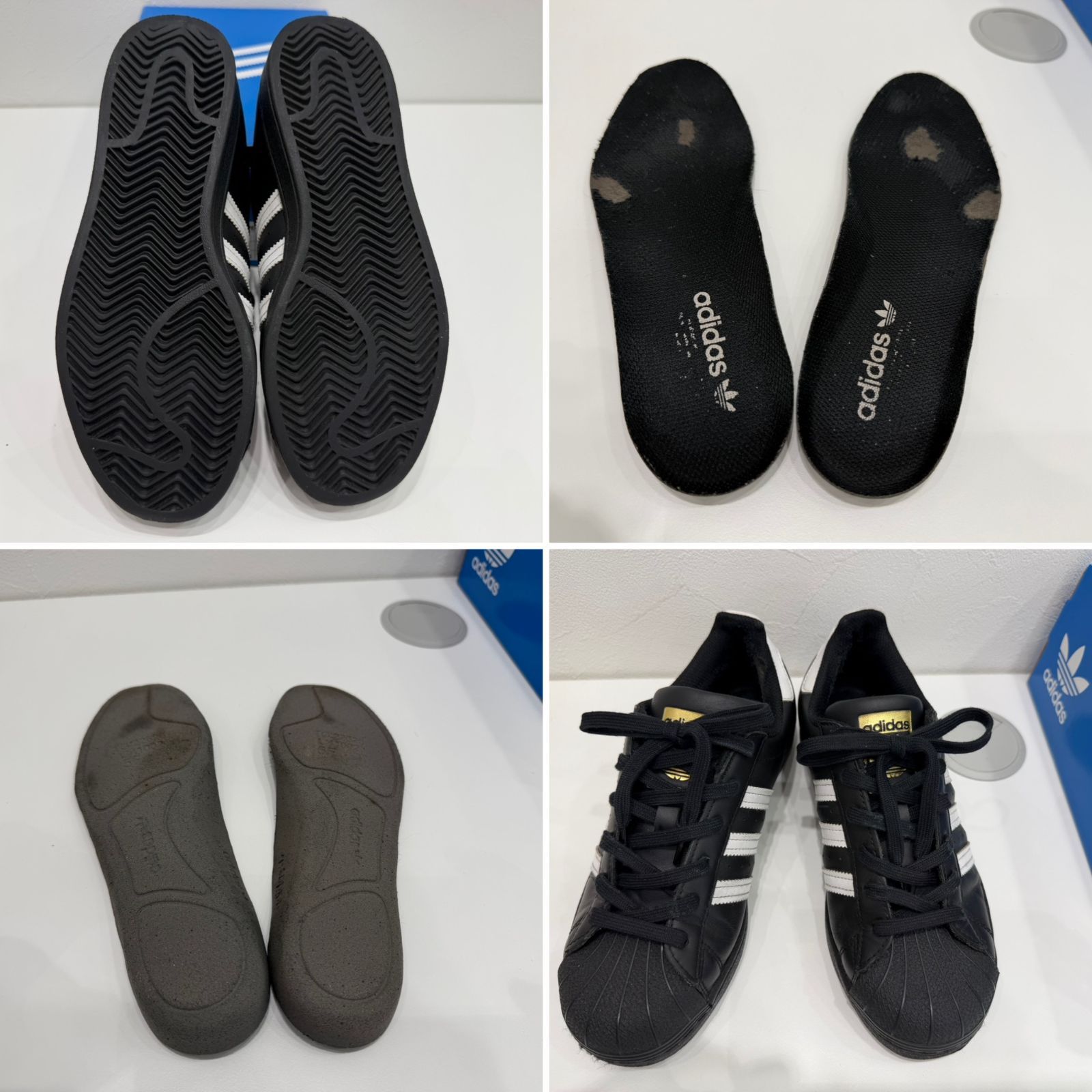 アディダス adidas スーパースター ブラック/ホワイト 23.5cm N8-5-24 