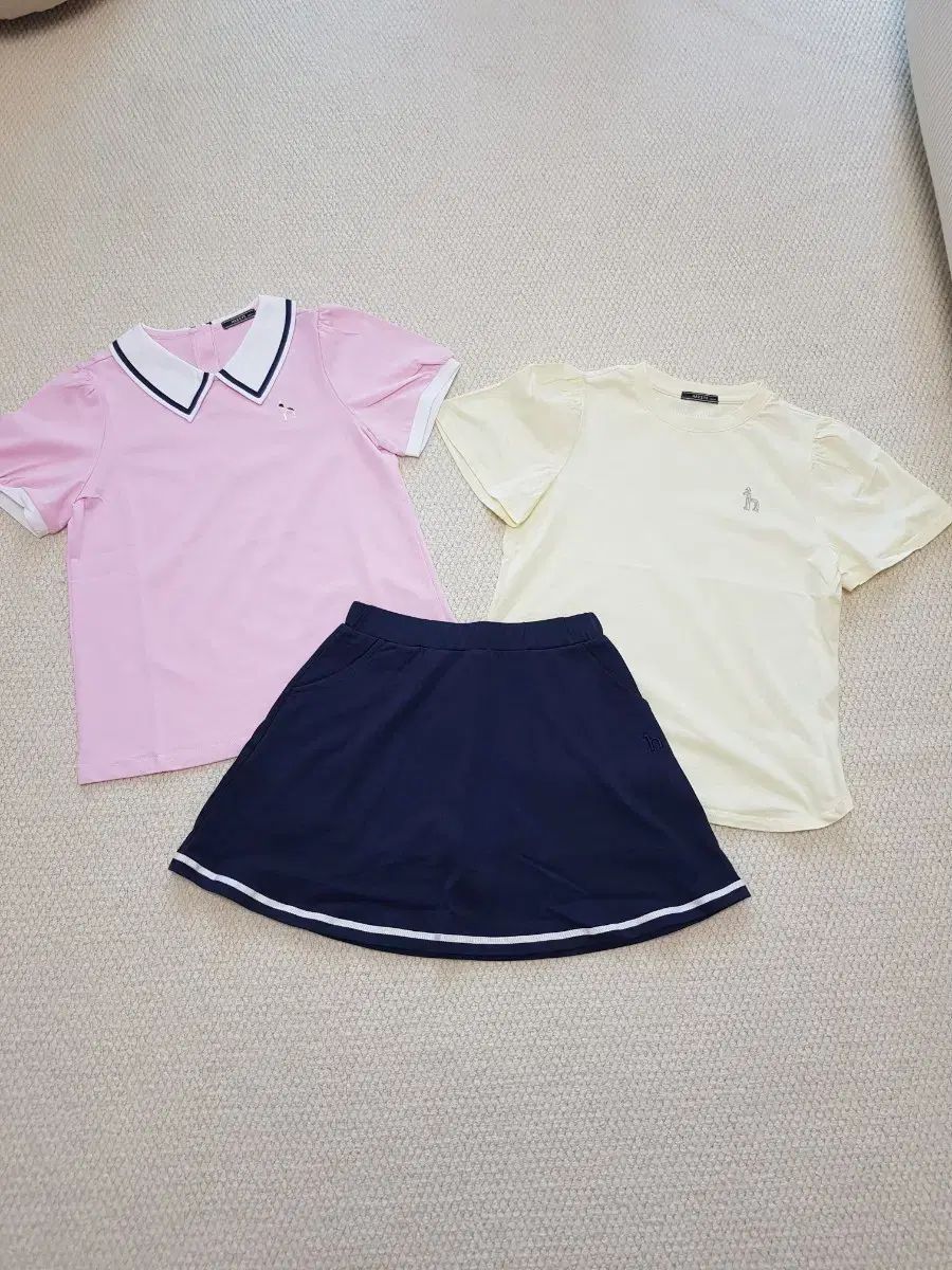 Hazzys Kids(へジスキッズ) カラーTシャツ+ ブラウス+ キュロット 145