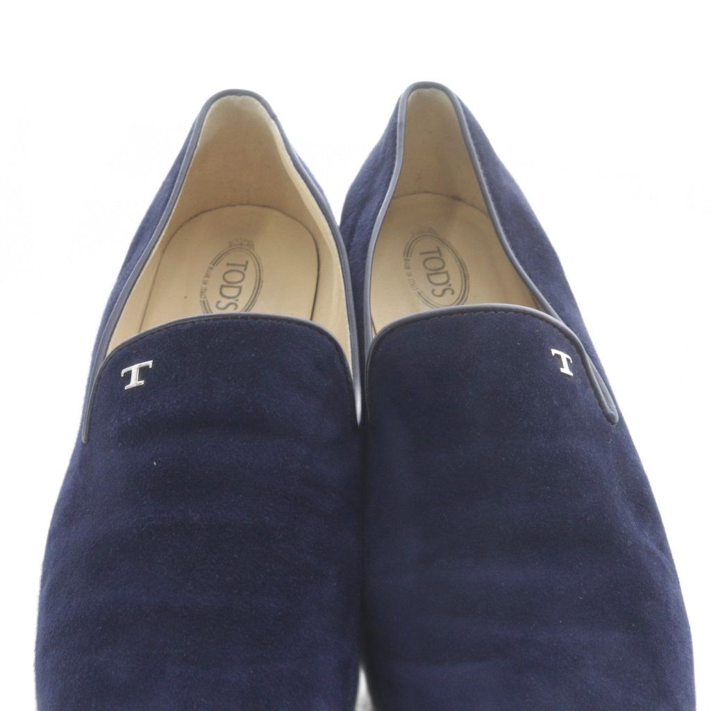 トッズ TOD'S スエード スリッポンローファー 39 紺 ネイビー - メルカリ