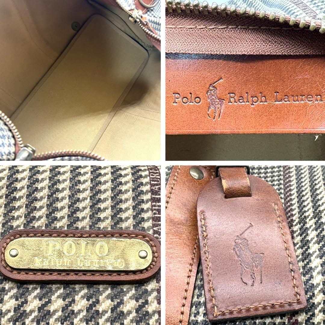 ポロラルフローレン Polo Ralph Lauren ボストンバッグ PVC 千鳥格子