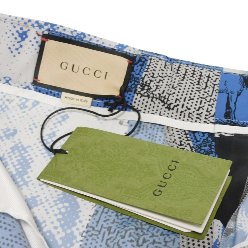 GUCCI グッチ グラフィット プリント ビスコース ショーツ 44 総柄 170