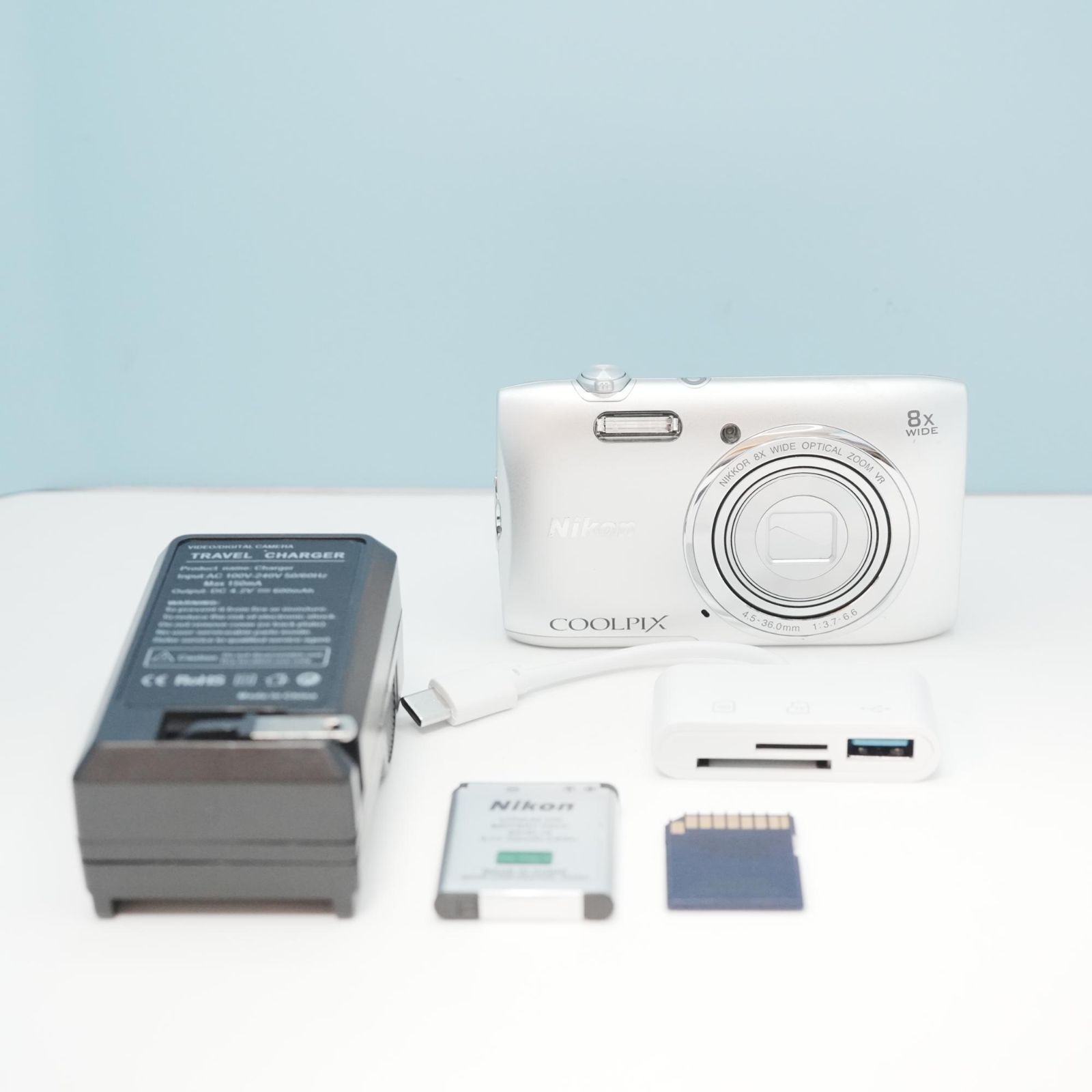 Nikon COOLPIX S3600 デジカメ スマホ転送OK フルセット 美品 a6552 