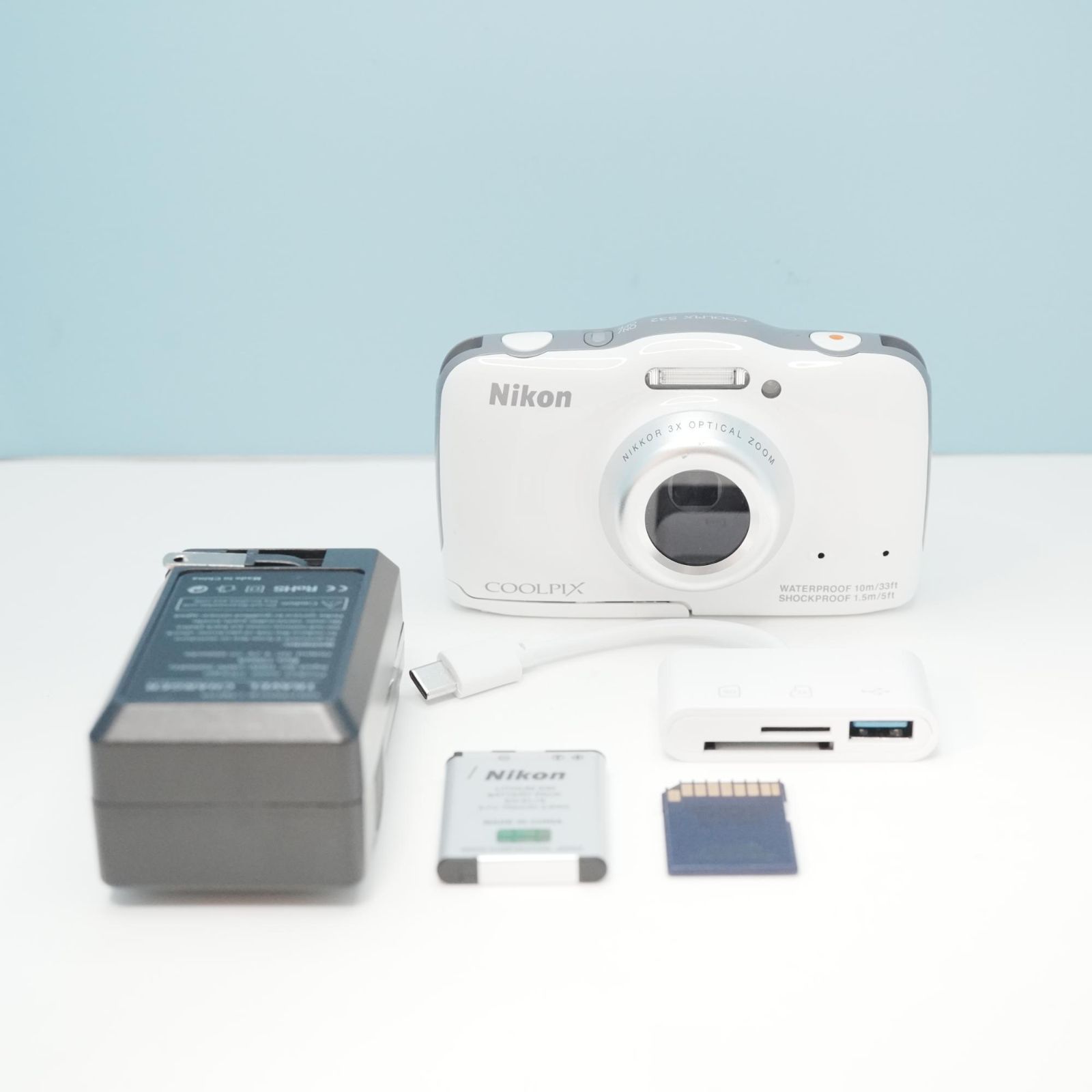 Nikon COOLPIX S32 デジカメ スマホ転送OK フルセット 美品 a6534