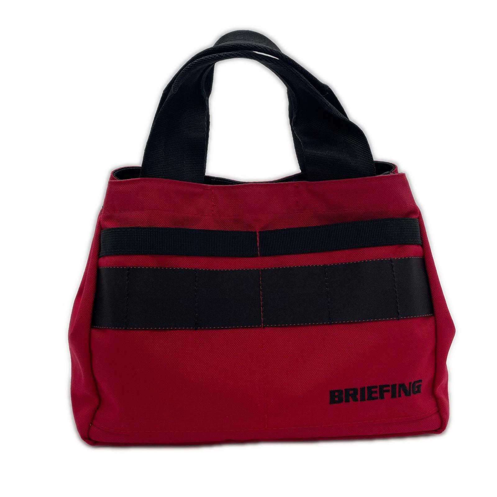 中古 ブリーフィング BRIEFING カートバッグ 赤×黒 ラウンドバッグ