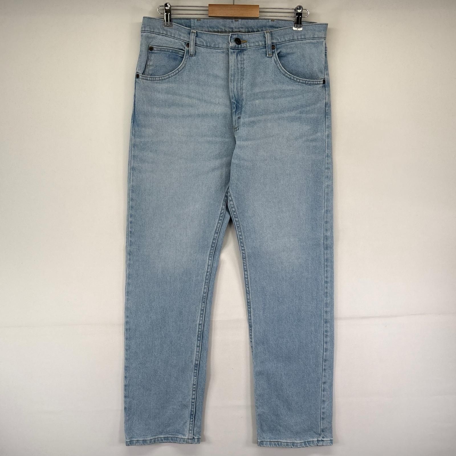 古着 ラングラー Wrangler パンツ ストレート 5ポケット アイスブルー 