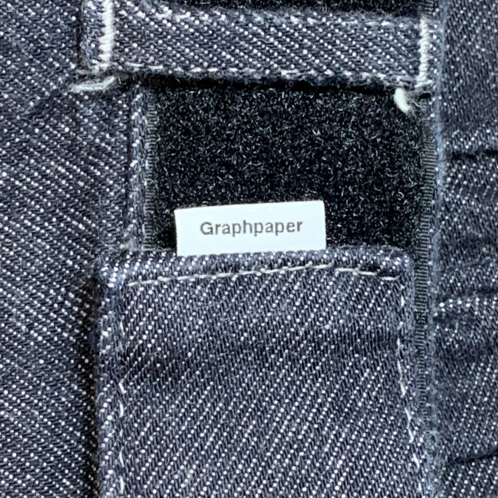 むつ76-052203】Graphpaper COLORFAST DENIM BAGGY CHEF PANTS GM211 