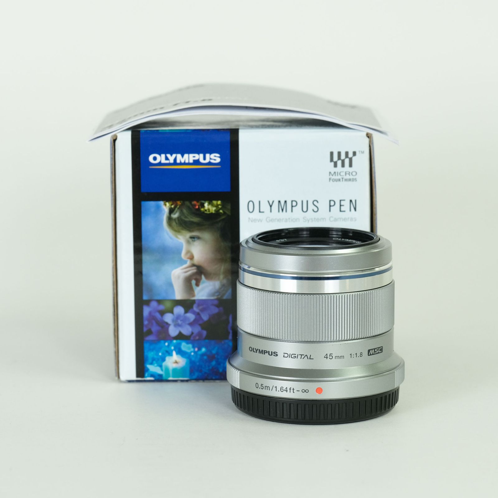 良品] OLYMPUS M.ZUIKO DIGITAL 45mm F1.8 [シルバー] | マイクロ