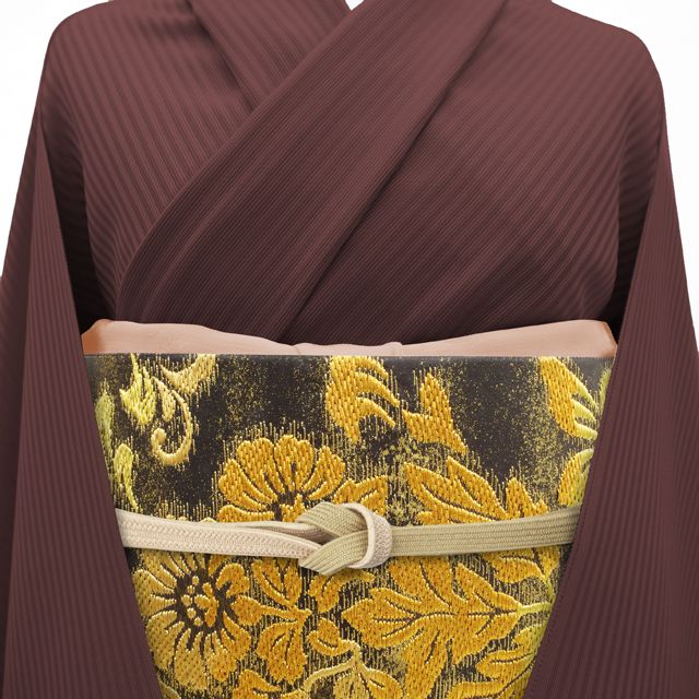 中古】 袋帯 西陣 まいづる 琴糸織 正絹 リサイクル 黒地 ブラック系 中古】 袋帯 西陣 まいづる 琴糸織 正絹 リサイクル 黒地 ブラック系
