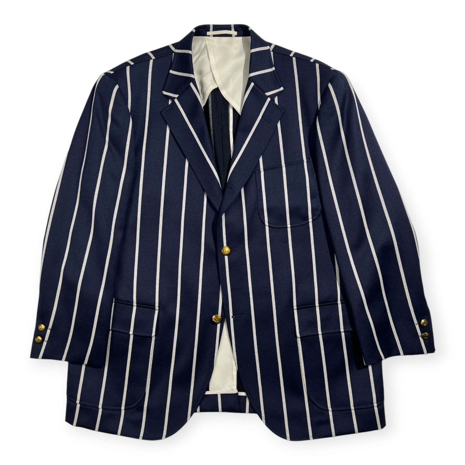 VAN JACKET 紺ブレザー 金ボタン Mサイズ ヴィンテージ 2ボタン 