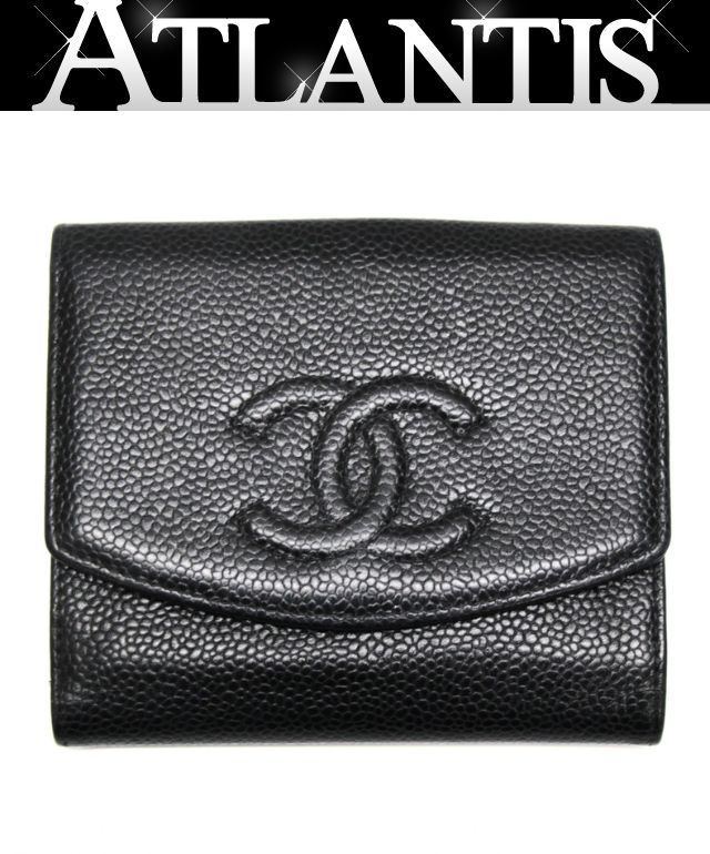シャネル CHANEL ココマーク Wホック 三つ折り 財布 ウォレット