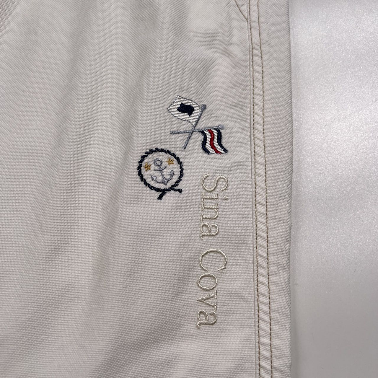 SINA COVA シナコバ マリン刺繍 ホワイト パンツ ボトムス サイズ 96