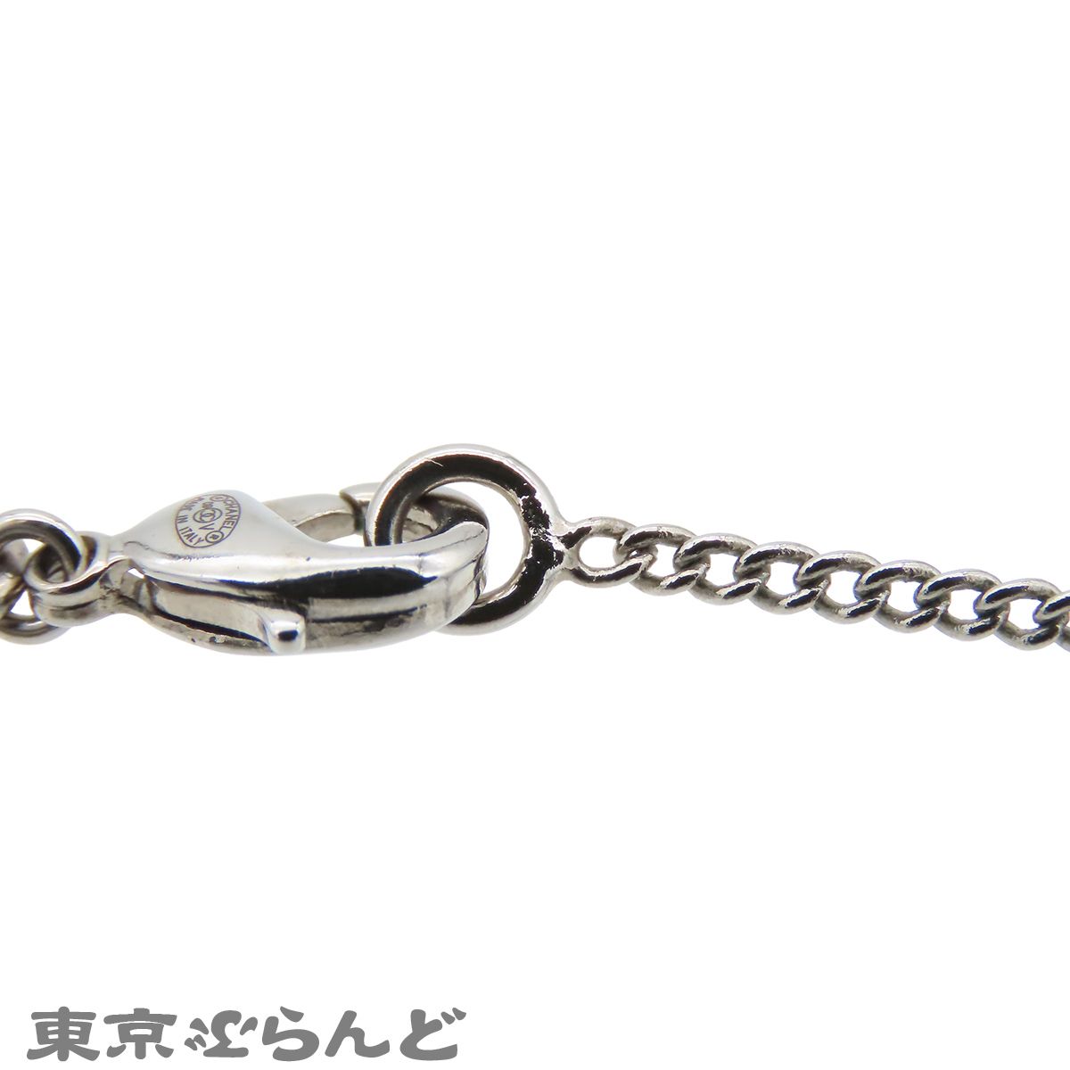 シャネル CHANEL ペンダント シルバー メタル ラインストーン ココ