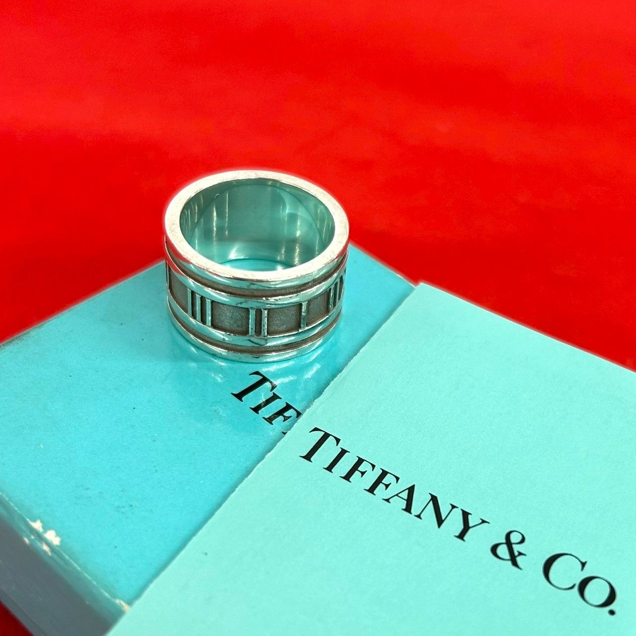極 美品 箱付き TIFFANY&Co. ティファニー ワイド アトラス リング