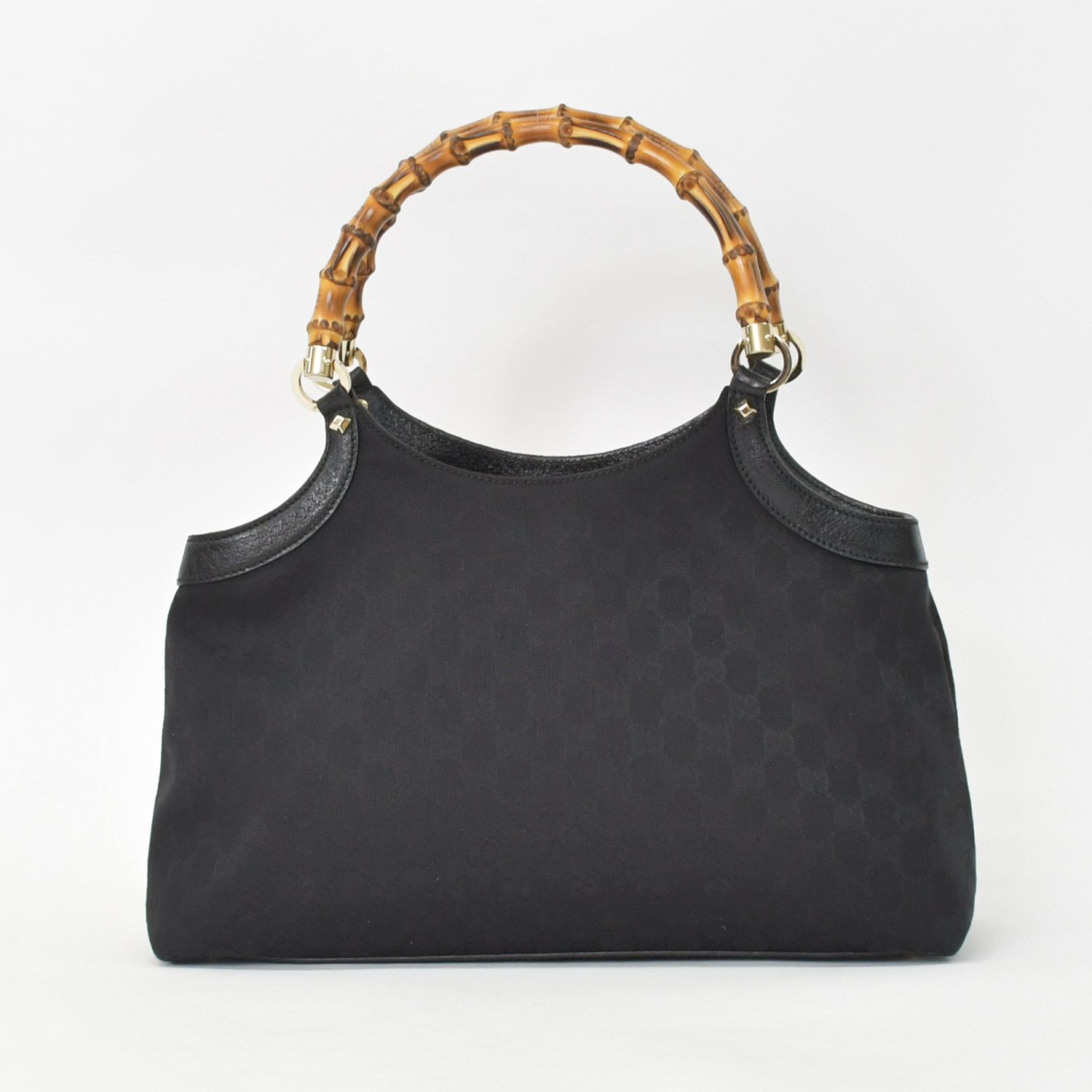 極美品 GUCCI グッチ バンブー Hand Bag ハンドバッグ GGキャンバス 