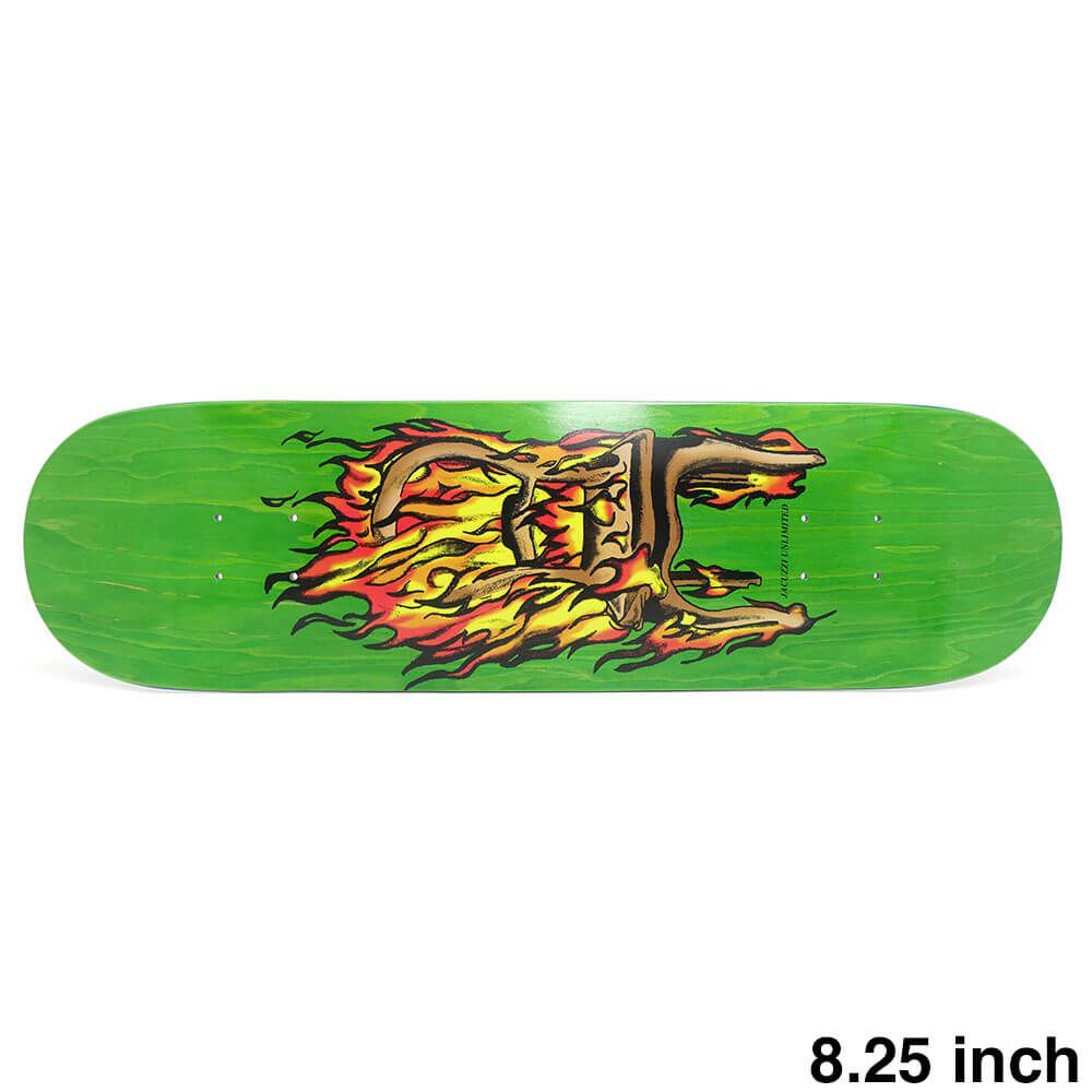 JACUZZI DECK ジャグジー デッキ TEAM CHAIR ON FIRE GREEN STAIN 8.25 TWIN TAIL EPOXY 7　スケートボード スケボー