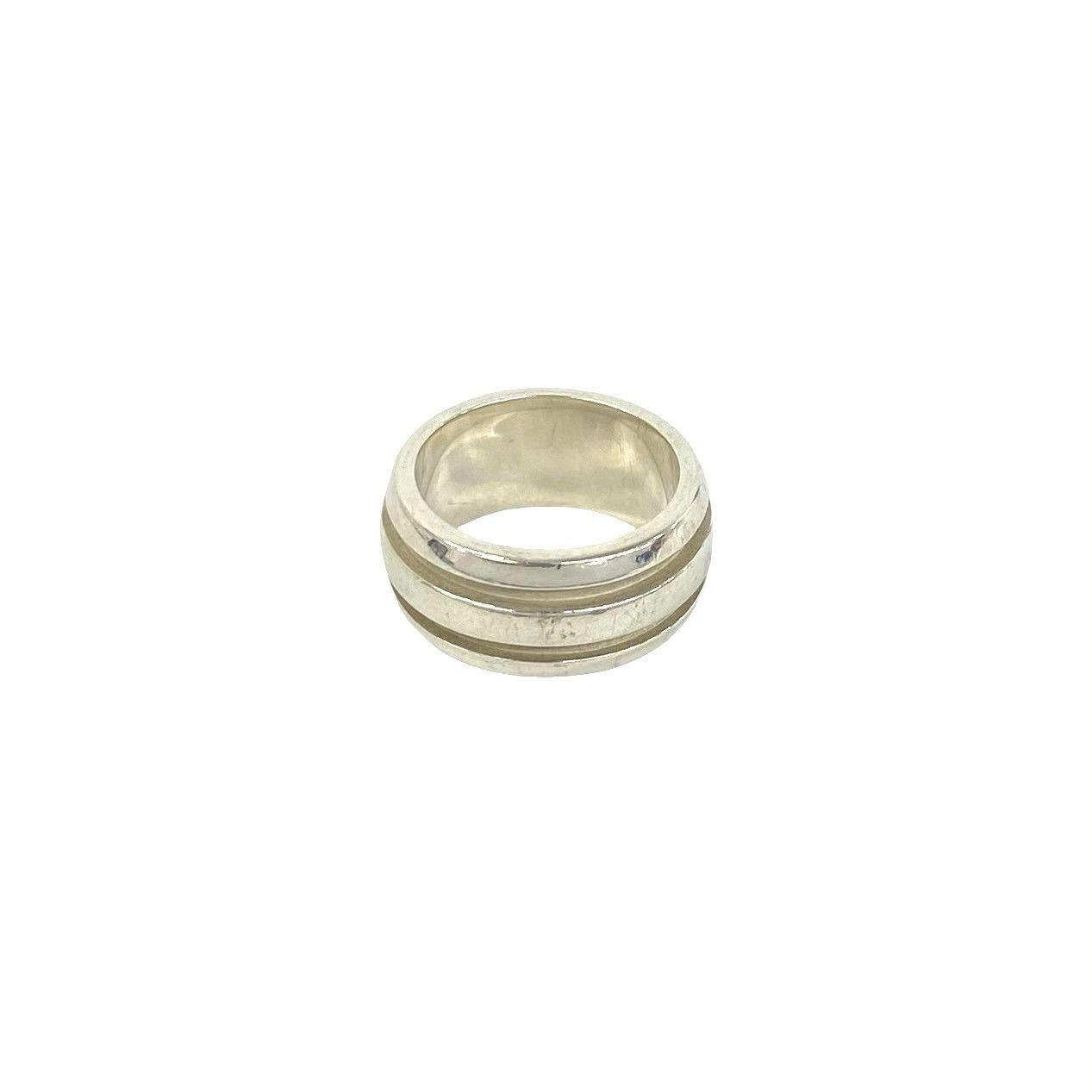 美品 Tiffany&Co.ティファニー グルーブド ダブルライン リング 9号 極 美品 TIFFANY&Co. ティファニー グルーブド ダブルライン リング