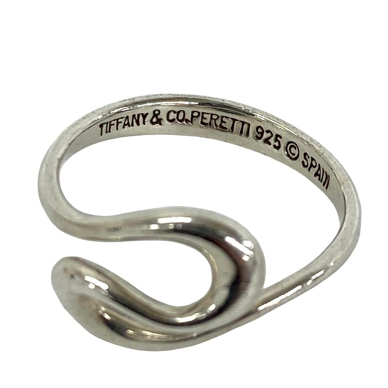 極 美品 TIFFANY&Co. ティファニー オープン ウェーブ リング シルバー 極 美品 TIFFANY&Co. ティファニー オープン ウェーブ リング シルバー