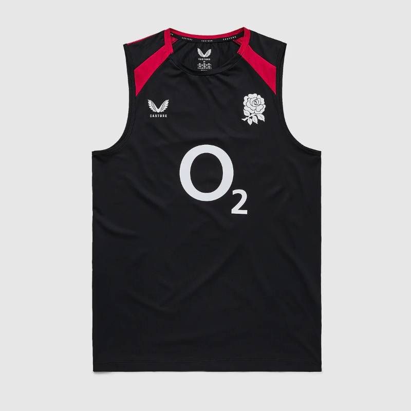【送料無料・匿名配送】Castore カストーレ ラグビー イングランド代表 26/27 公式 パフォーマンス スリーブレス Tシャツ シングレット タンクトップ 黒赤 新品 正規品