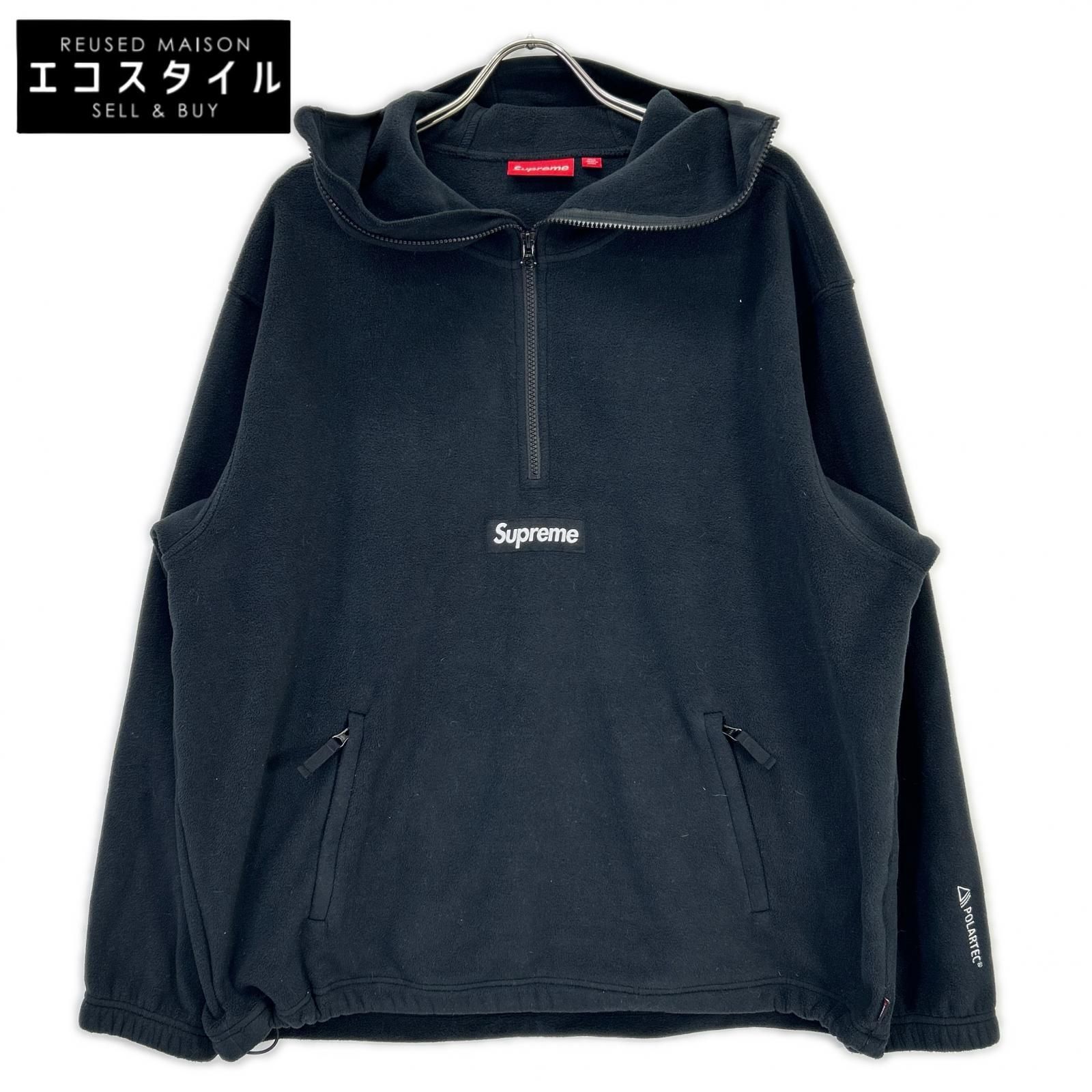 Supreme シュプリーム 24FW ブラック Polartec Facemask Half Zip