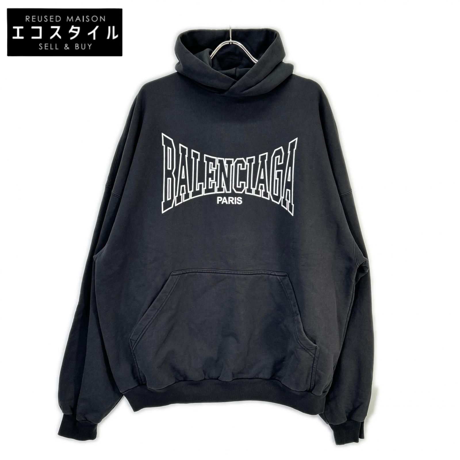 BALENCIAGA バレンシアガ 24AW 803265 ブラック ロゴ ヴィンテージ 