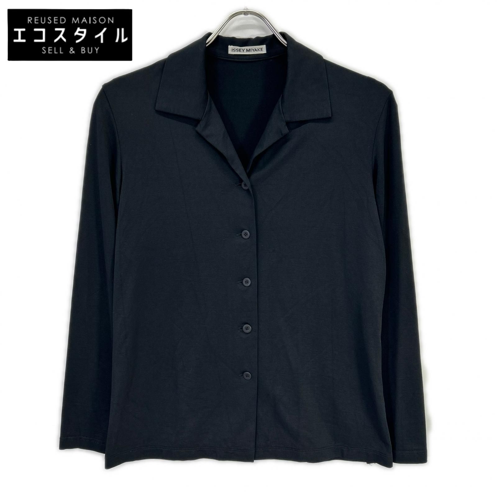 ISSEY MIYAKE イッセイミヤケ IM14JK033 ブラック レーヨン ストレッチ