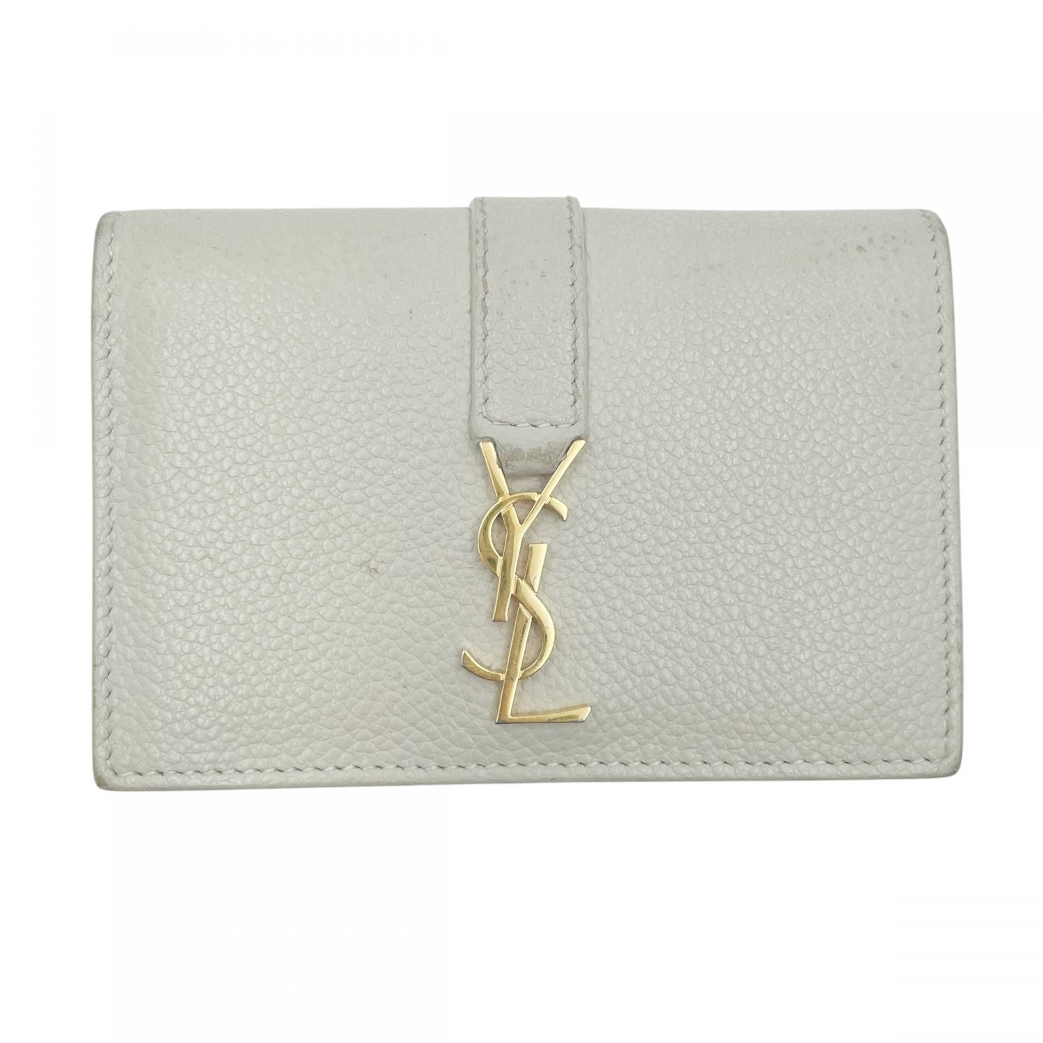 中古】 Saint Laurent サンローランYSLライン ビジネスカードケース