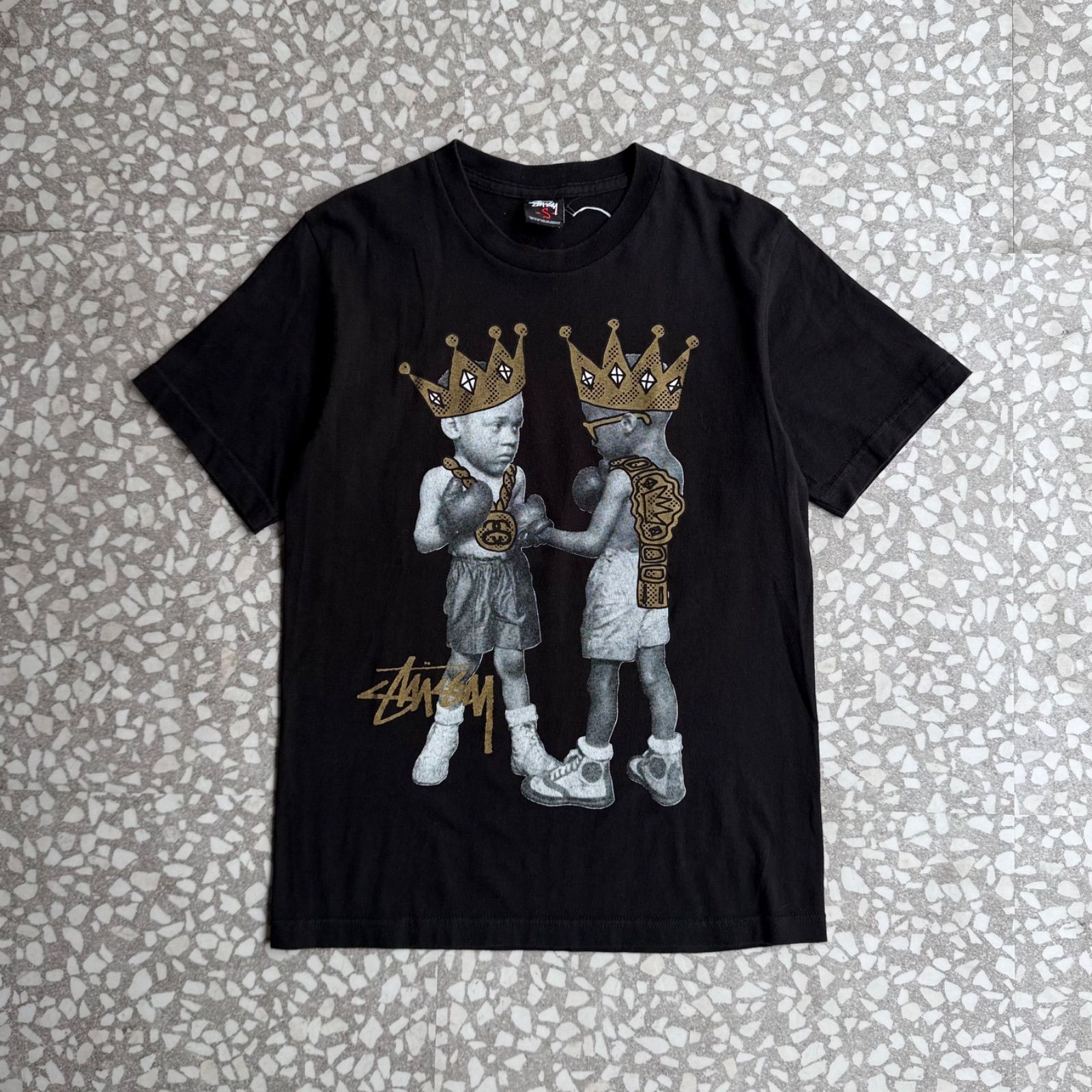 希少 00s STUSSY ローマ法王プリント Tシャツ サイズ XL 古着 stussy2000年代 Stussy ローマ法王 Tシャツ Lサイズ 【公式通販】