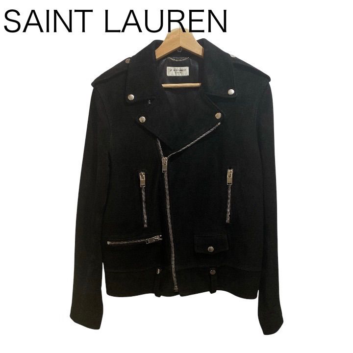 【極美品】サンローランパリ L01 スエードレザー ライダースジャケット 50　SAINT LAUREN PARIS