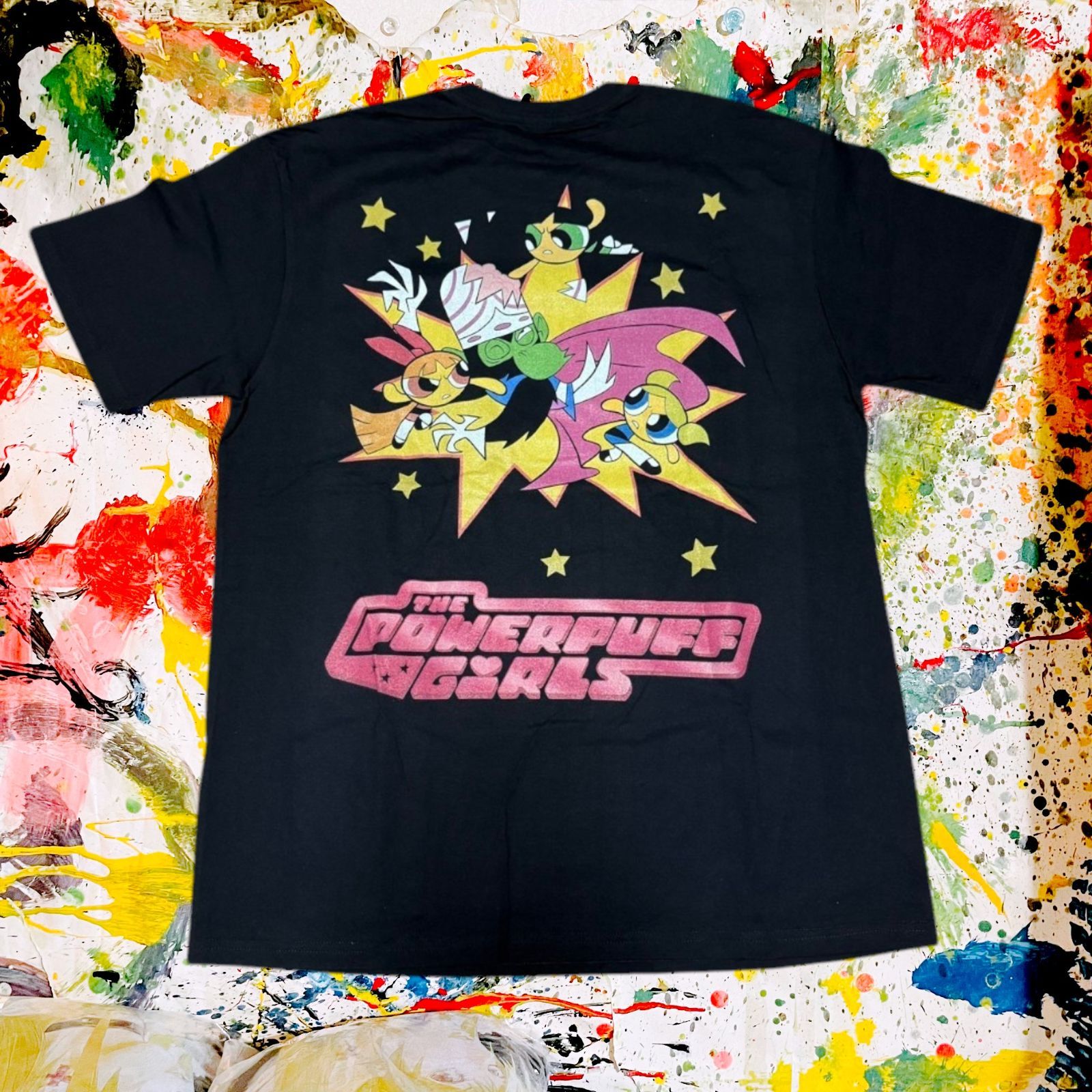 パワパフガールズ レトロ リプリント Tシャツ 半袖 メンズ 新品 個性的