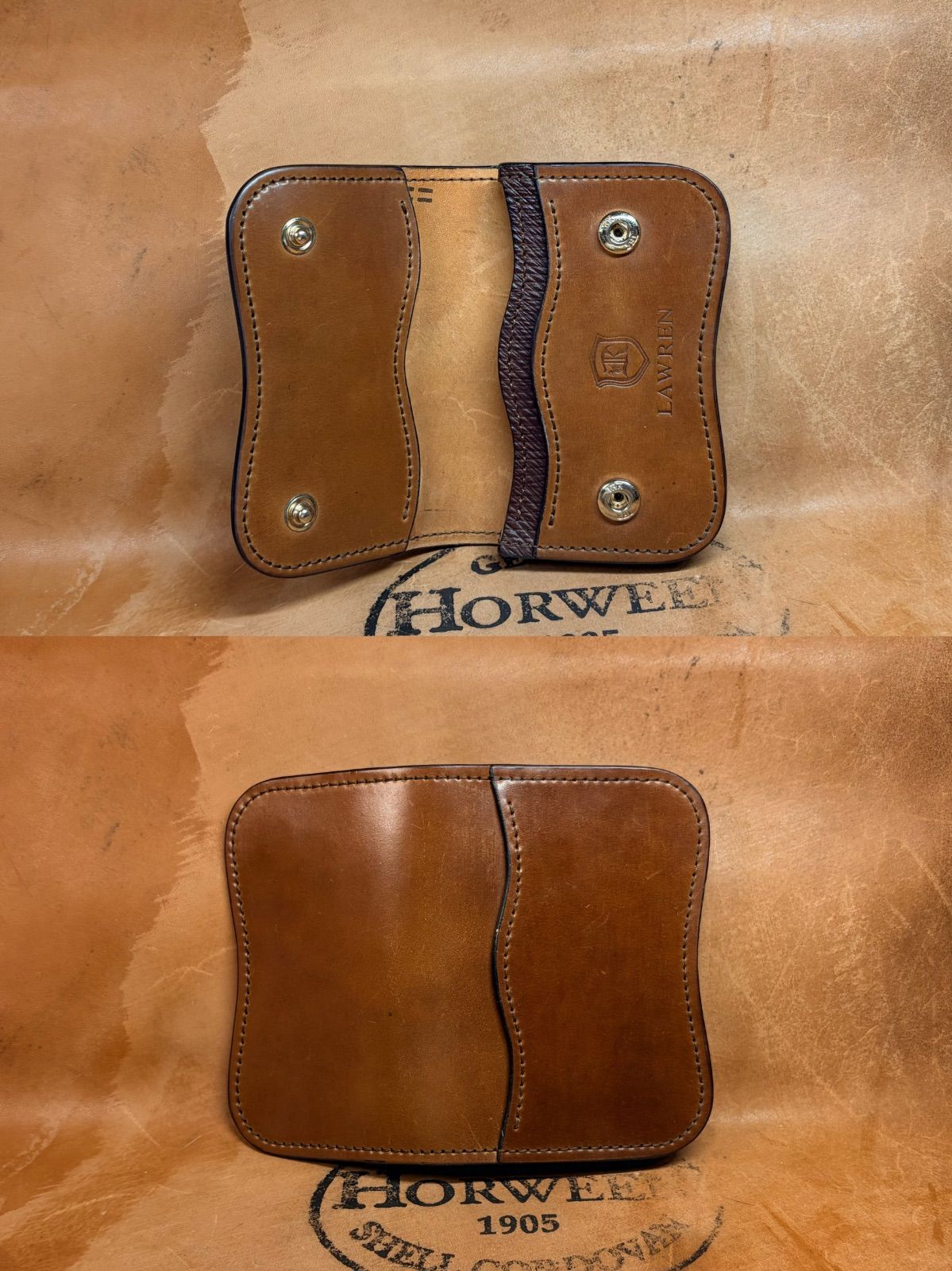 絶品！【LAWREN 手縫い 名刺入れ (廃盤カラー・ウイスキー