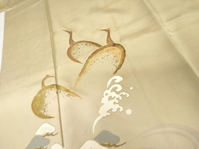 平和屋着物○豪華色留袖 駒刺繍 松竹梅鶴文 暈し染め 金糸 金銀彩 正絹