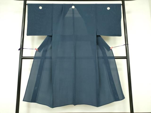 平和屋着物＊夏物　男性　色紋付　絽　留紺色　正絹　逸品　DABE1846op 38,025円