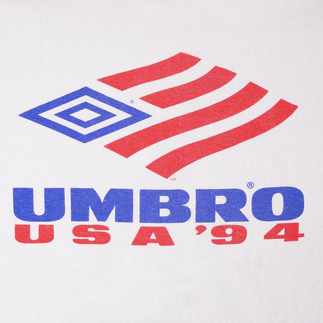 【希少】1980年代 UMBRO製 アーセナル 胸大砲ロゴ 90s USA製 アンブロ UMBRO Tシャツ XL ホワイト 1994年製 ヴィンテージ