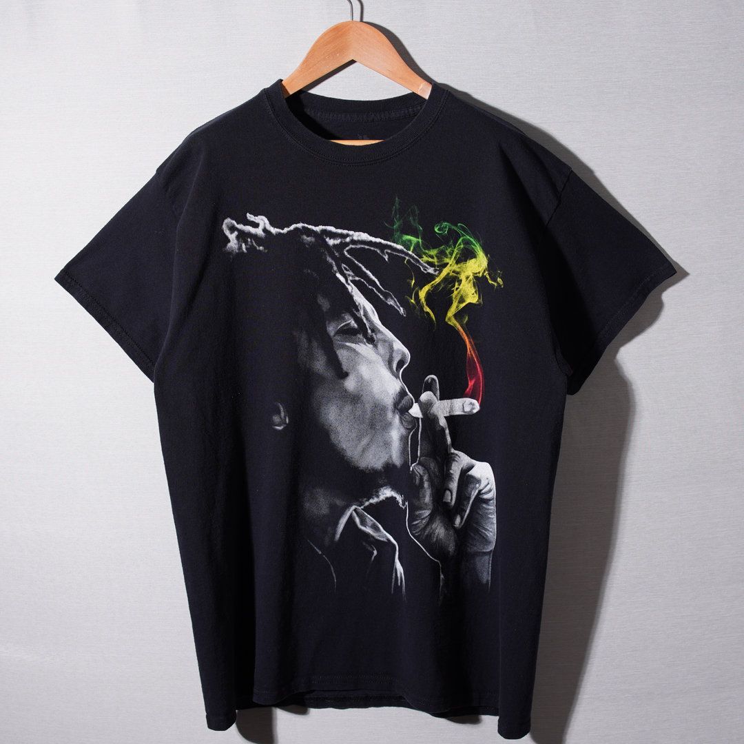 ボブマーリー Tシャツ L ブラック Bob Marley レゲエ ラスタ プリント