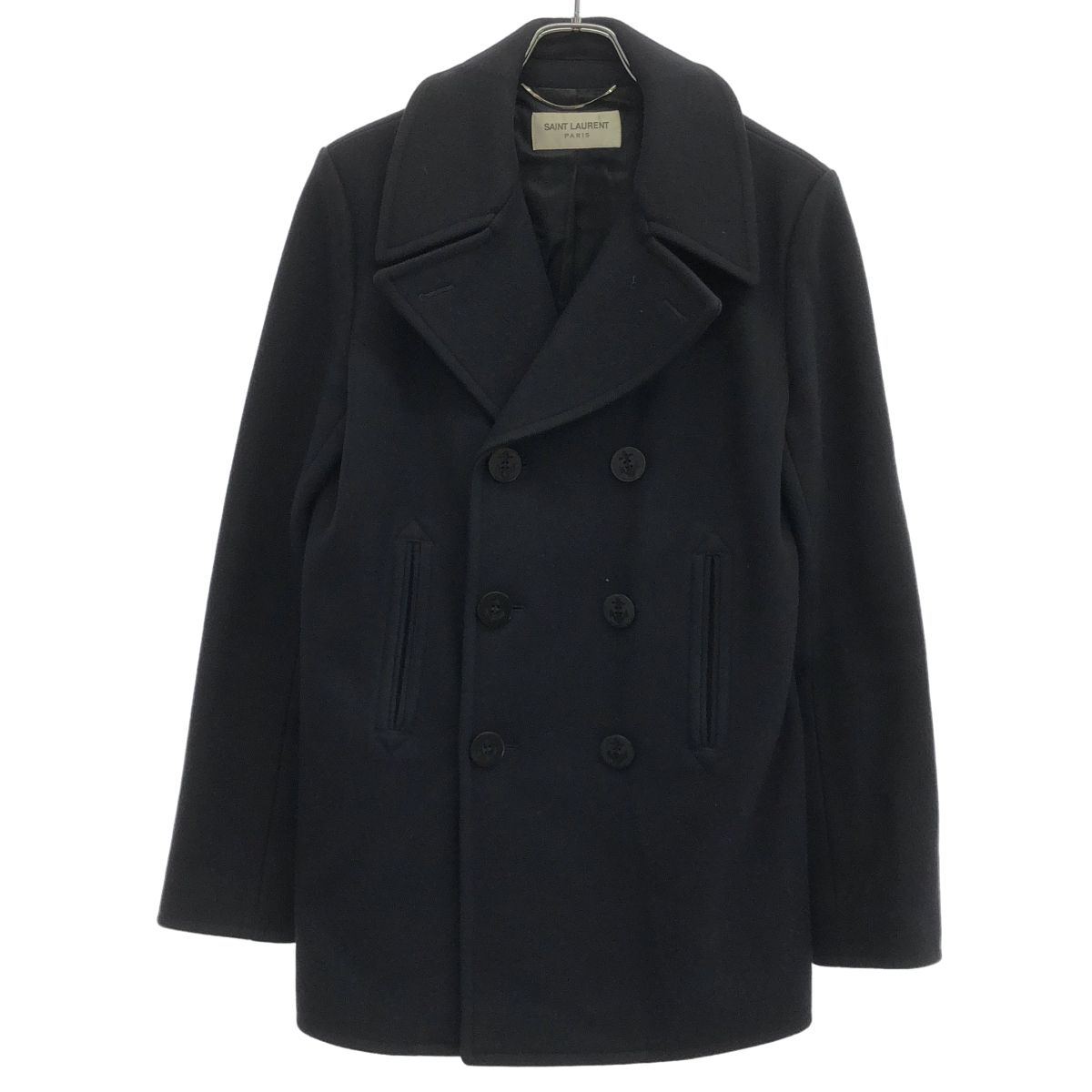 SAINT LAURENT PARIS クラシック キャビン コート 42 黒 SAINT LAURENT PARIS サンローラン パリ クラシックキャビンPコート