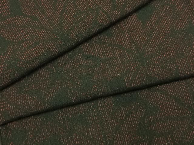 平和屋着物●結城紬　葉尽くし　正絹　逸品　AABI1580fy