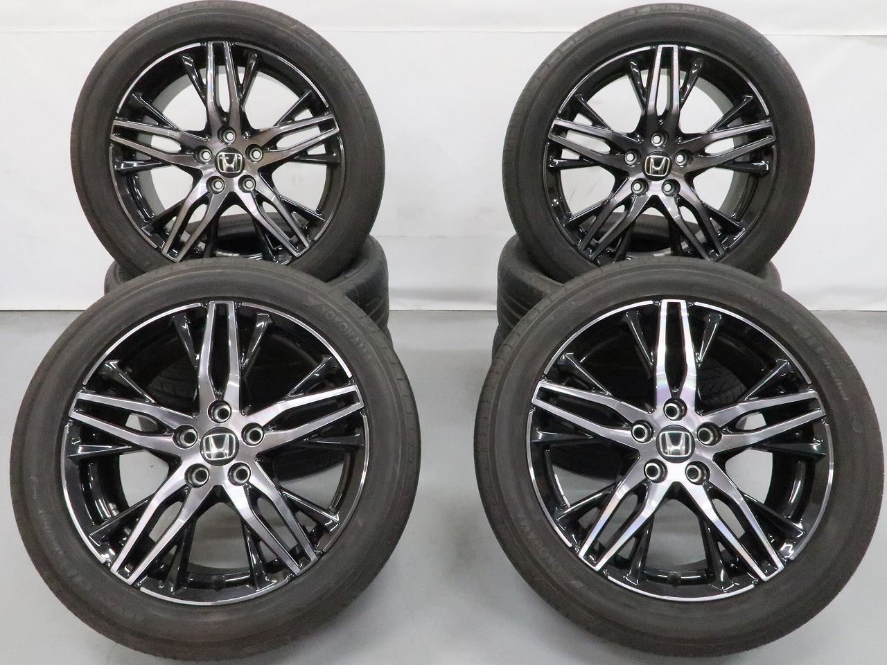 【美品】 4本 ホンダ オデッセイ アブソルート EX 純正 18インチ ホイール 7J +55 5H 114.3 ラジアル ヨコハマ ADVAN dB 225/50R18 e:HEV
