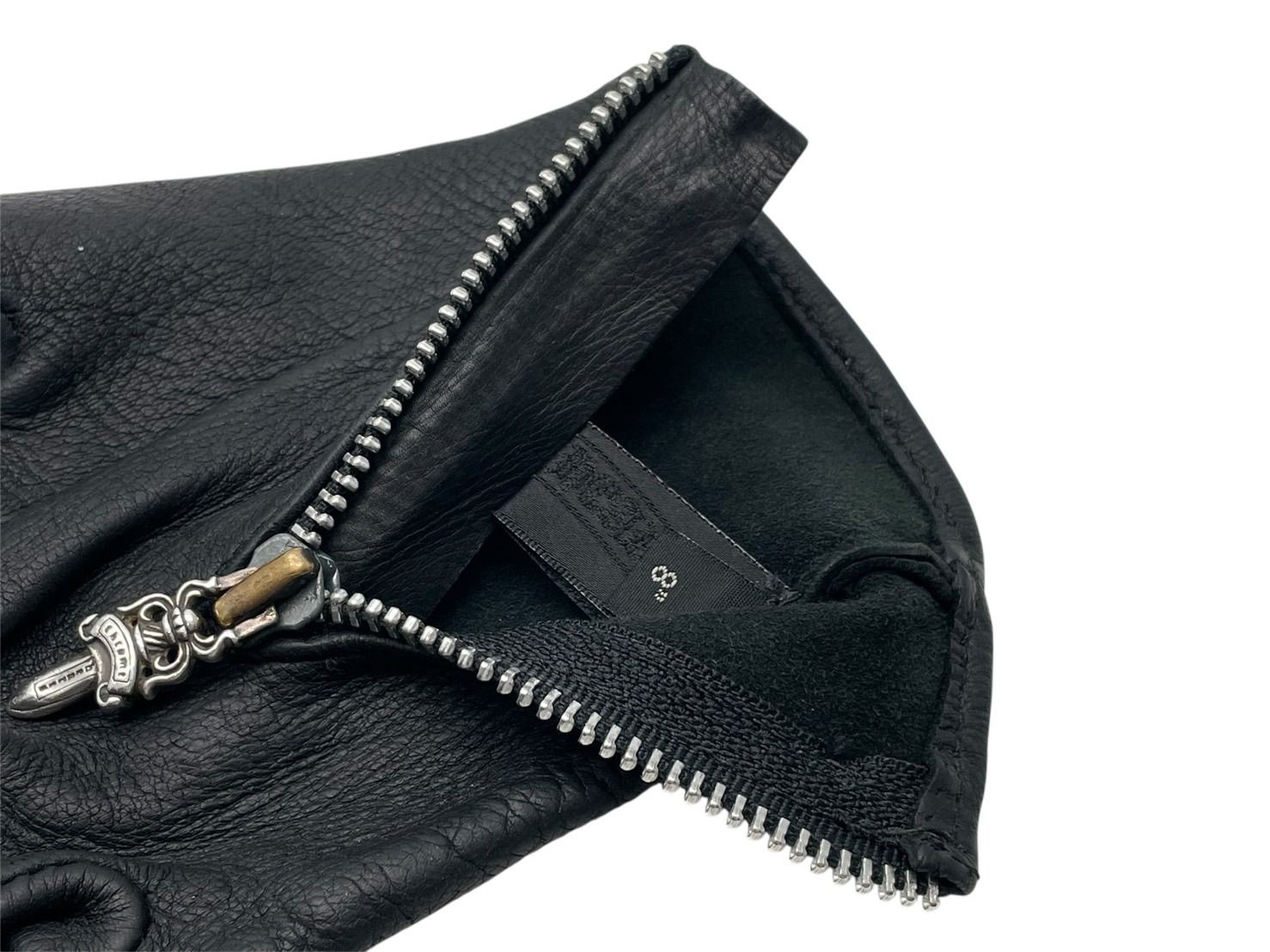 【美品】Chrome Hearts DGR ZIP GROVE CHROME HEARTS クロムハーツ DGR ZIP GROVE ダガージップ レザー