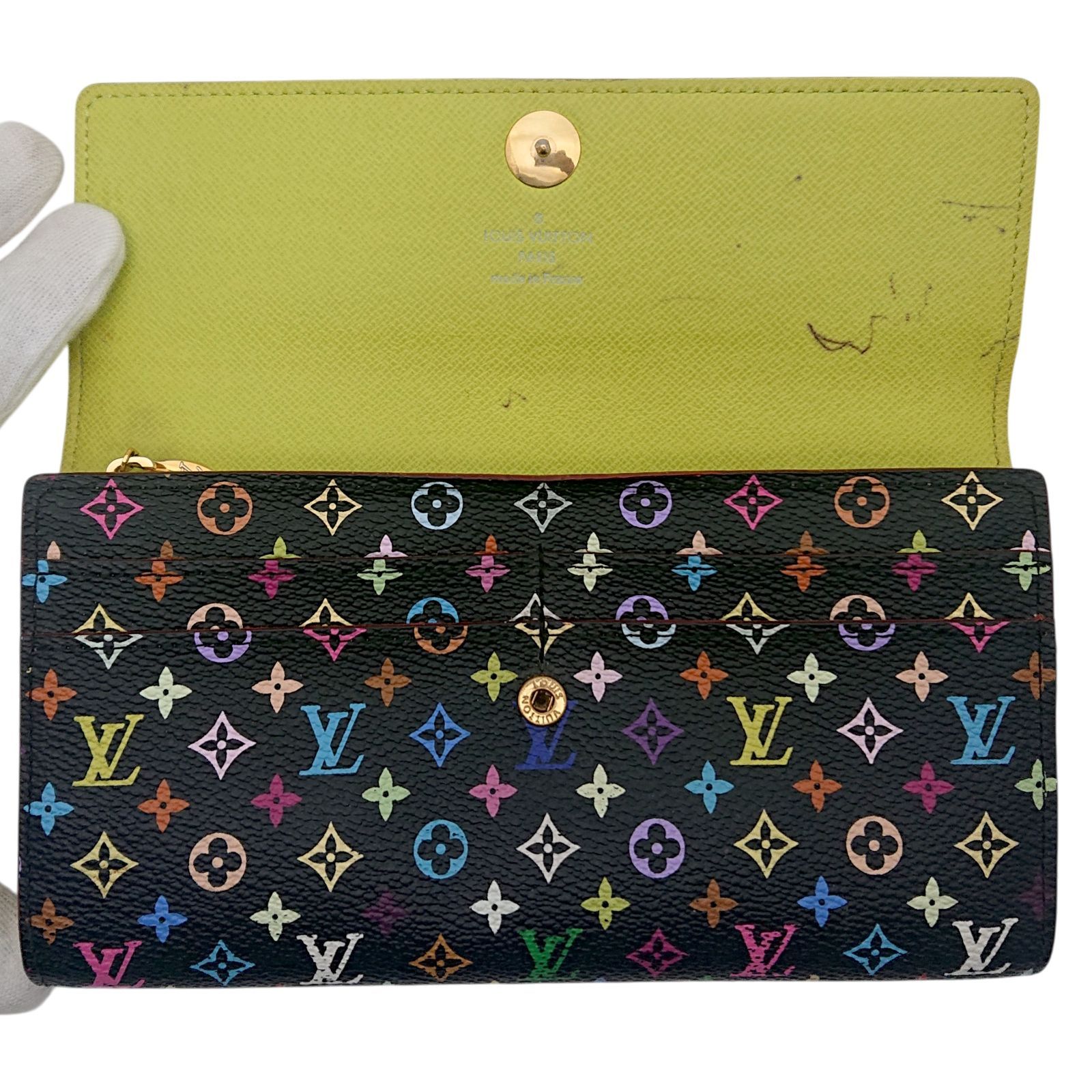 美品】LOUIS VUITTON ルイヴィトン マルチカラー サラ 長財布 