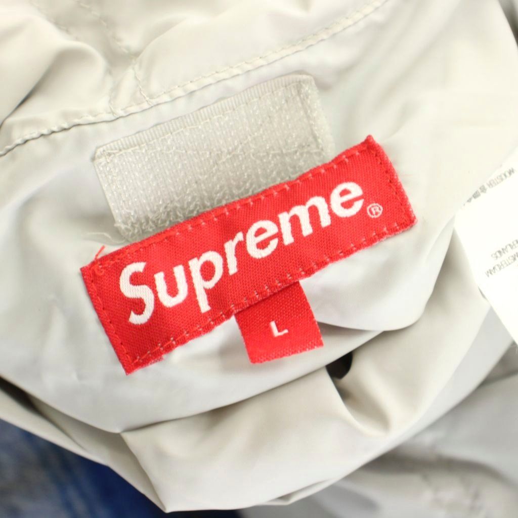 シュプリーム SUPREME リバーシブル ダウンジャケット ロゴ チェック L