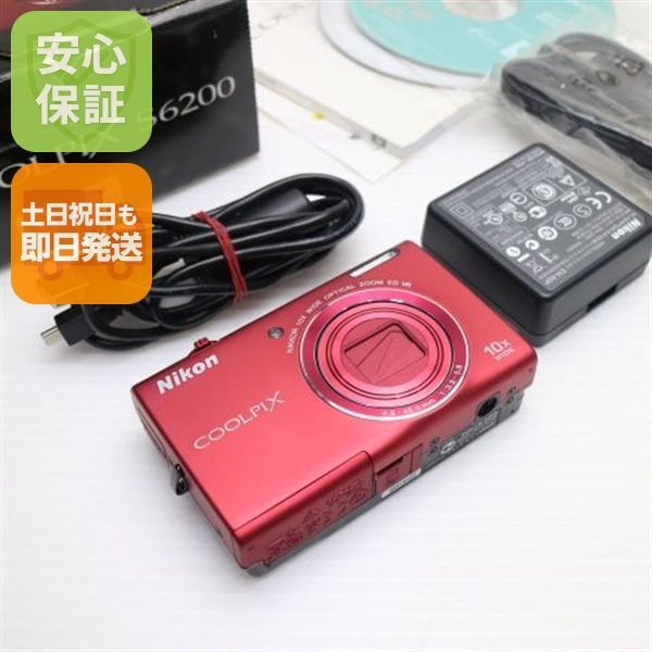 超美品 COOLPIX S6200 ブリリアントレッド 即日発送 デジカメ Nikon