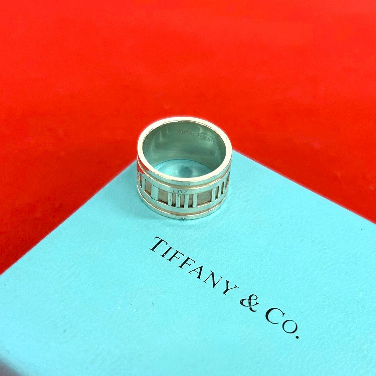 極 美品 TIFFANY&Co. ティファニー ワイド アトラス リング シルバー