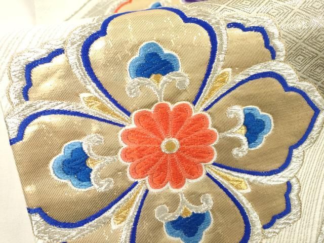 レディース 平和屋本店▽六通柄袋帯 唐織 九百錦 花菱 二丁