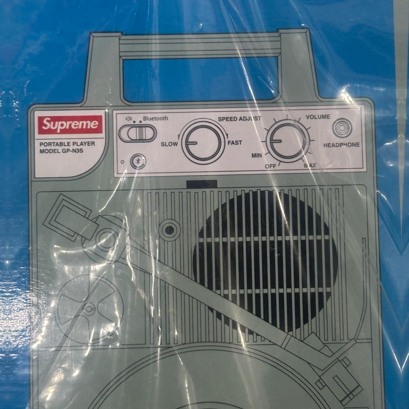 未使用 Supreme × ANABAS P-N3S Portable Record Player ポータブル 