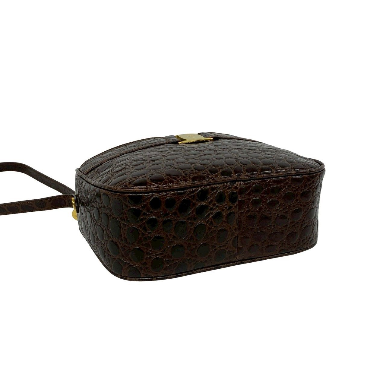 Salvatore Ferragamo ヴァラ レザーショルダーバッグ ブラウン ほぼ未使用 Salvatore Ferragamo サルヴァトーレフェラガモ ヴァラ