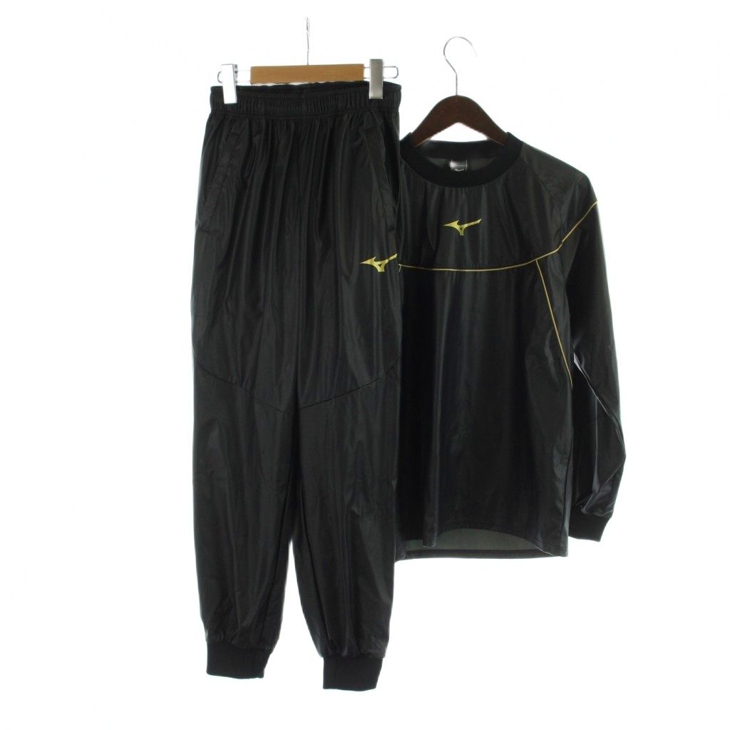 ミズノ MIZUNO セットアップ タグ付き トレーナー パンツ 減量衣 サウナスーツ ロゴ XS 黒 ブラック 22JC8A9009 ■GY18 /MQ