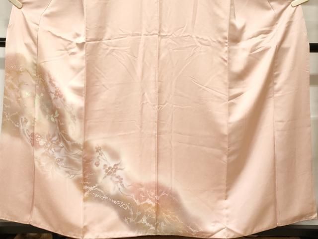 平和屋着物□訪問着 シルエット 枝花文 暈し染め 金銀彩 正絹 逸品
