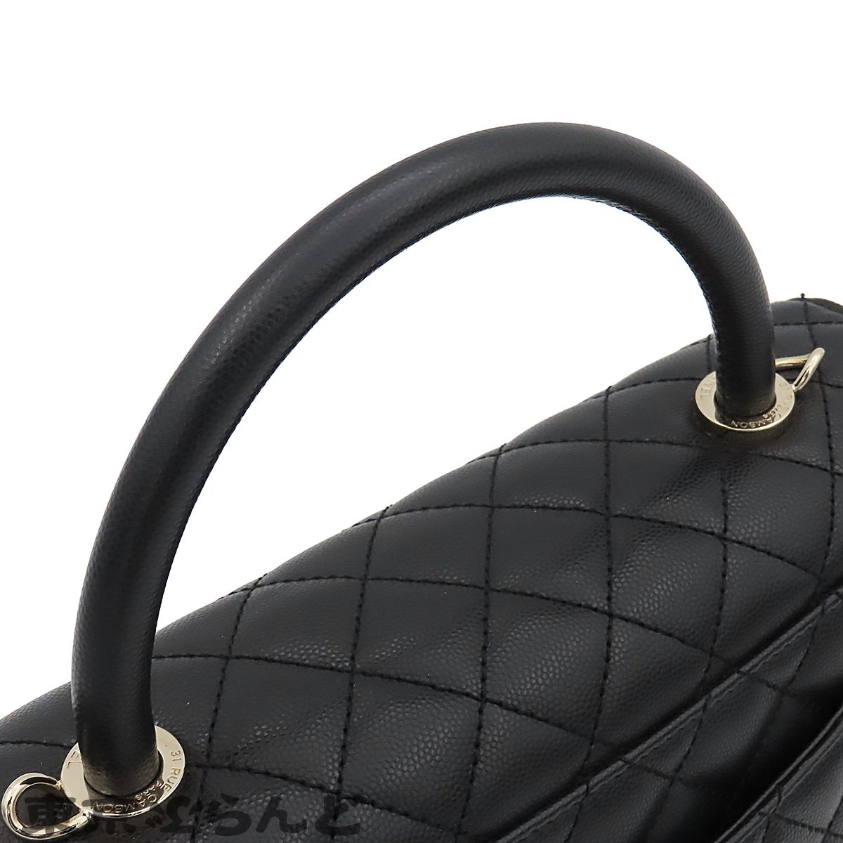 シャネル CHANEL ハンドバッグ A92991 ブラック ゴールド金具 キャビア