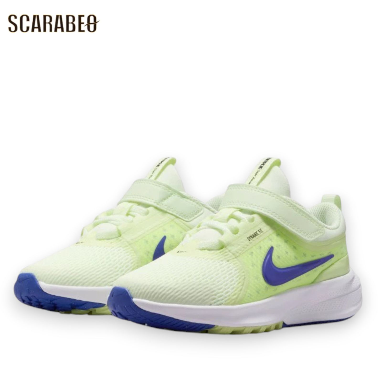 NIKE ナイキ スター ランナー 5 PS キッズ ジュニア スニーカー ベルクロ ランニングシューズ イエロー 軽量 通気性 子供靴 hf7005-700 21.0