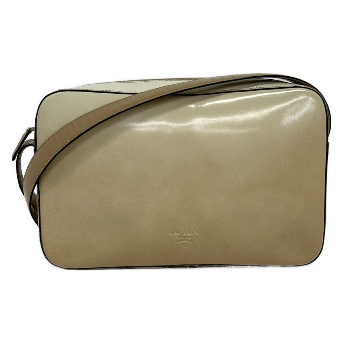 PRADA(プラダ) ショルダーバッグ - B7171 ベージュ×アイボリー レザー 